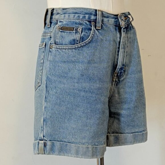 Calvin Klein Womens Size 4 Cuff Short Double Stone Wash Denim Shorts Vintage 90s - Picture 2 of 10